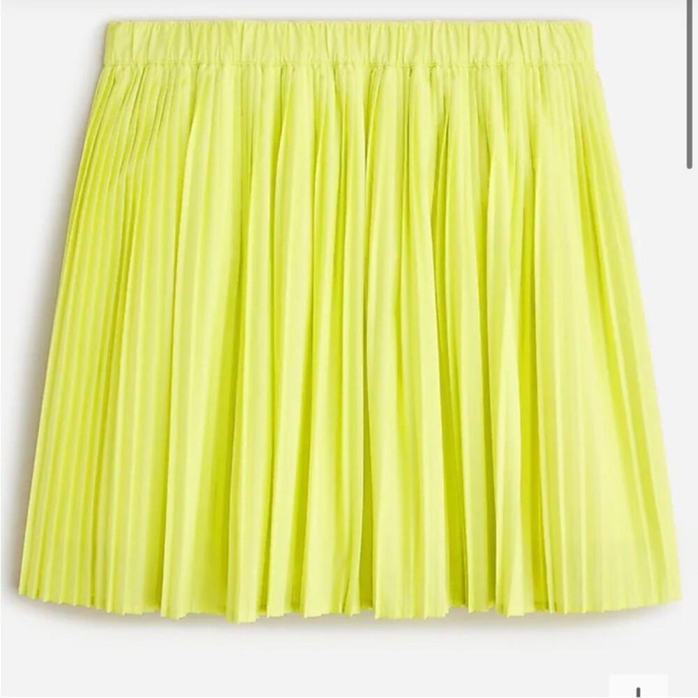 J. Crew Pale Kiwi Pleated Mini Skirt - Picture 6 of 6